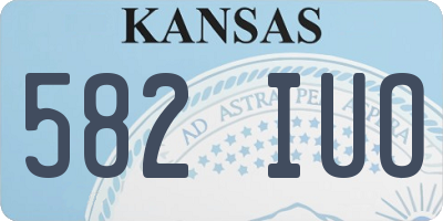 KS license plate 582IUO
