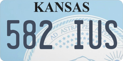 KS license plate 582IUS