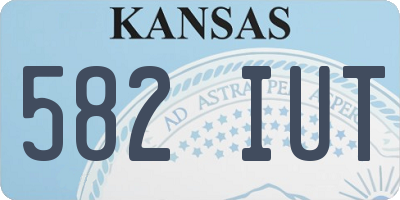 KS license plate 582IUT
