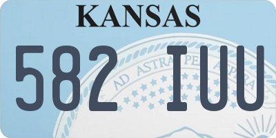 KS license plate 582IUU