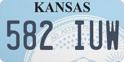 KS license plate 582IUW