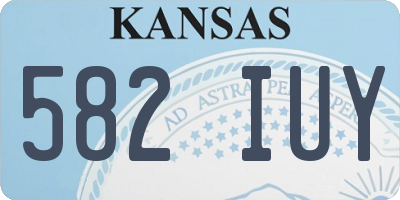KS license plate 582IUY