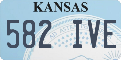 KS license plate 582IVE