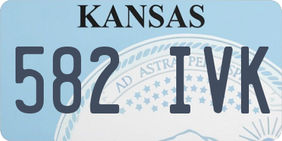 KS license plate 582IVK