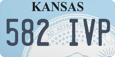KS license plate 582IVP