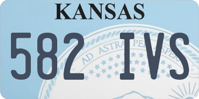 KS license plate 582IVS
