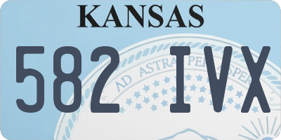 KS license plate 582IVX