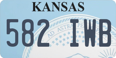 KS license plate 582IWB