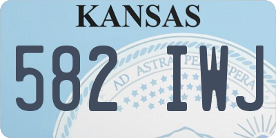 KS license plate 582IWJ