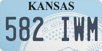 KS license plate 582IWM