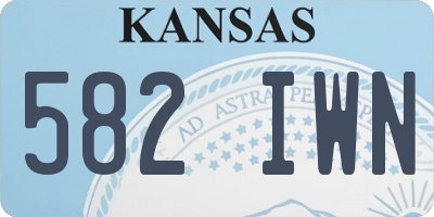 KS license plate 582IWN