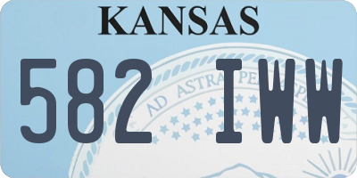 KS license plate 582IWW