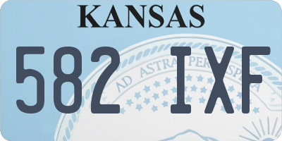 KS license plate 582IXF
