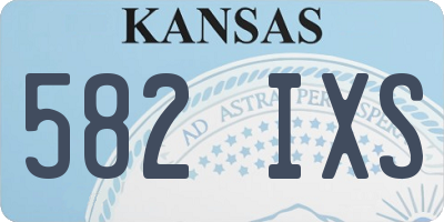 KS license plate 582IXS