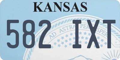 KS license plate 582IXT
