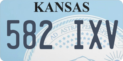 KS license plate 582IXV