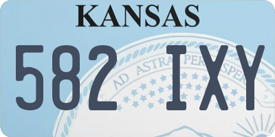 KS license plate 582IXY