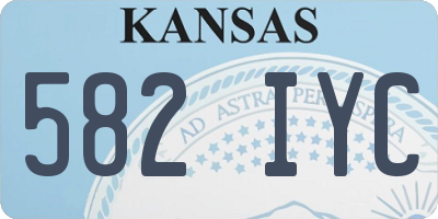 KS license plate 582IYC
