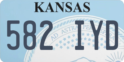 KS license plate 582IYD