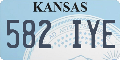 KS license plate 582IYE