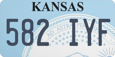 KS license plate 582IYF