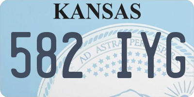KS license plate 582IYG