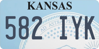 KS license plate 582IYK