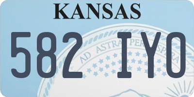 KS license plate 582IYO