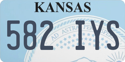 KS license plate 582IYS