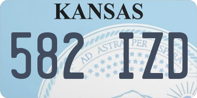 KS license plate 582IZD