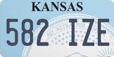 KS license plate 582IZE