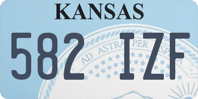KS license plate 582IZF