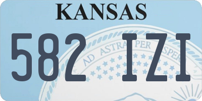KS license plate 582IZI