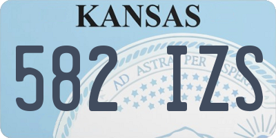KS license plate 582IZS