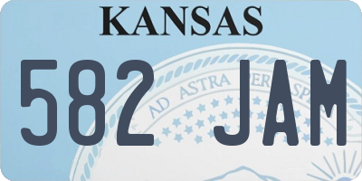 KS license plate 582JAM