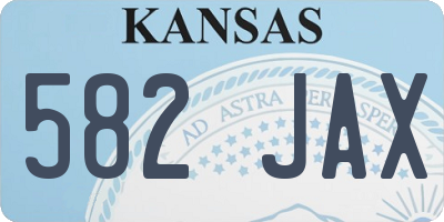 KS license plate 582JAX