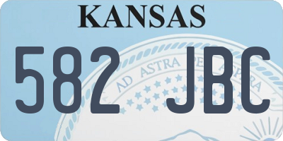 KS license plate 582JBC