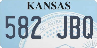 KS license plate 582JBQ