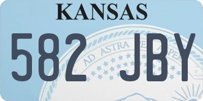 KS license plate 582JBY