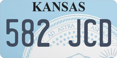 KS license plate 582JCD