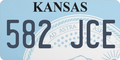 KS license plate 582JCE
