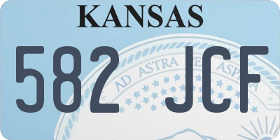 KS license plate 582JCF