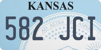 KS license plate 582JCI