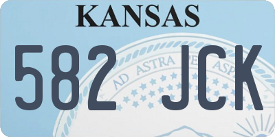 KS license plate 582JCK