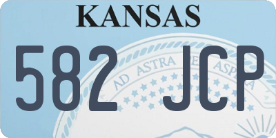 KS license plate 582JCP