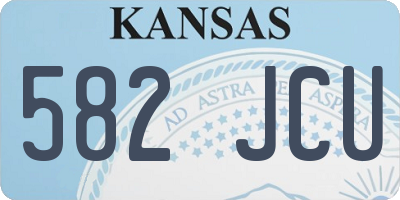 KS license plate 582JCU