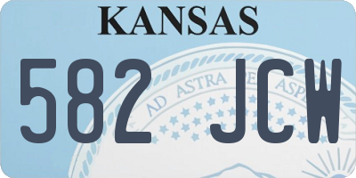 KS license plate 582JCW