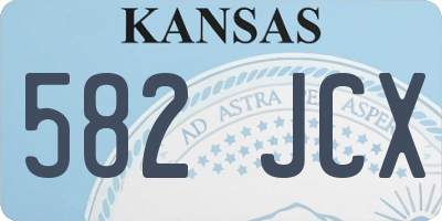 KS license plate 582JCX