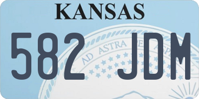 KS license plate 582JDM