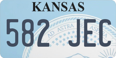 KS license plate 582JEC